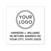 Aangepaste logo en adres of tekst zelfinktende stempel (Design)