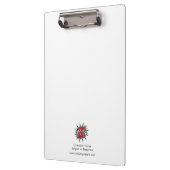 Aangepaste Logo en bedrijfsgegevens wit klembord