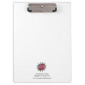 Aangepaste Logo en bedrijfsgegevens wit klembord