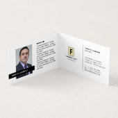 Aangepaste Logo en foto's, zakelijk en financieel  Visitekaartje (Binnen)