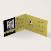 Aangepaste Logo en foto's, zakelijk en financieel  Visitekaartje (Binnen)