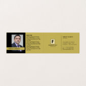 Aangepaste Logo en foto's, zakelijk en financieel  Visitekaartje (Binnenkant ongevouwen)