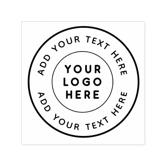Aangepaste Logo en gepersonaliseerde tekstronde Zelfinktende Stempel (Design)
