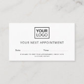 Aangepaste logo- en kleurenmoderne afspraakkaarten afsprakenkaartje (Voorkant)