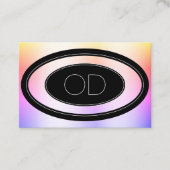 Aangepaste Logo en kleurrijke pasteelregenboog Visitekaartje (Voorkant)