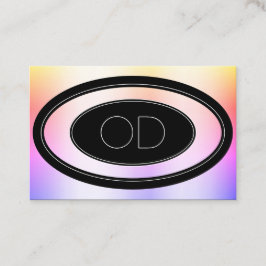 Aangepaste Logo en kleurrijke pasteelregenboog Visitekaartje