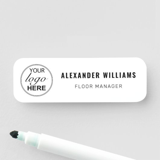 Aangepaste Logo en medewerker Naamplaatje (In situ)