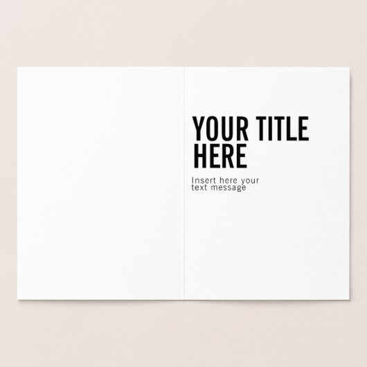 Aangepaste logo en moderne tekst voor het uitnodig folie kaarten (Binnen)