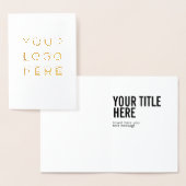 Aangepaste logo en moderne tekst voor het uitnodig folie kaarten (Display)