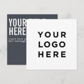 Aangepaste logo en moderne tekst voor vierkante ui (Voorkant / Achterkant)