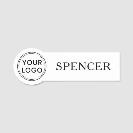 Aangepaste logo en naam bedrijfspersoneel voor elk naamplaatje (Voorkant)