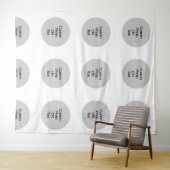 Aangepaste Logo en/of Tekststap en Achtergrond her Wandkleed (In Situ (horizontaal))