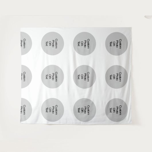 Aangepaste Logo en/of Tekststap en Achtergrond her Wandkleed (Voorkant (horizontaal))