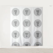 Aangepaste Logo en/of Tekststap en Achtergrond her Wandkleed (Voorkant)