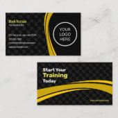 Aangepaste logo en persoonlijke teksttrainer visitekaartje (Voorkant / Achterkant)