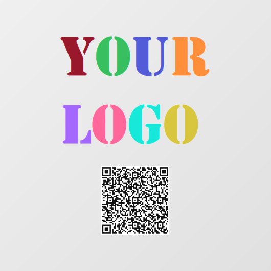 Aangepaste logo en QR-code bedrijfsraamsticker Raamsticker (Vel)