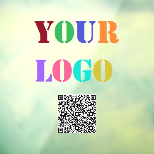 Aangepaste logo en QR-code bedrijfsraamsticker Raamsticker (Vel 3)