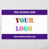 Aangepaste Logo en QR Code Business Flyer Sjabloon (Voorkant)