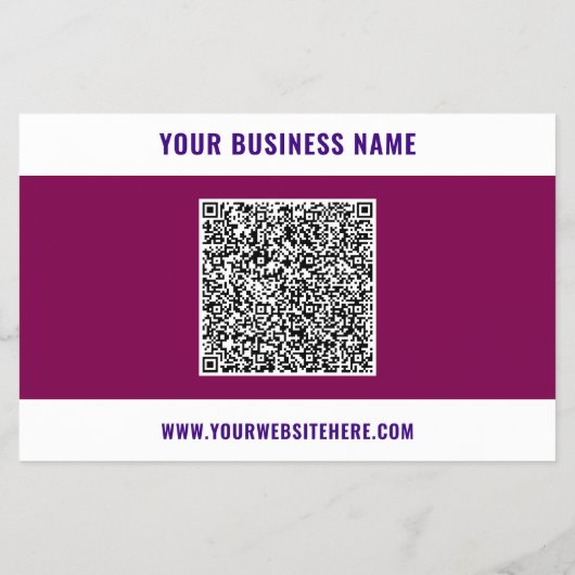 Aangepaste Logo en QR Code Business Flyer Sjabloon (Achterkant)