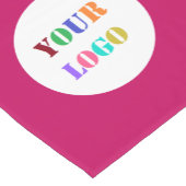 Aangepaste Logo en QR Code Business Table Runner Korte Tafelloper (Hoek)