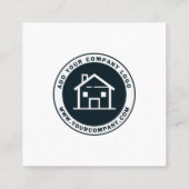 Aangepaste Logo en QR-code Creëer Vierkante Visitekaartje (Achterkant)