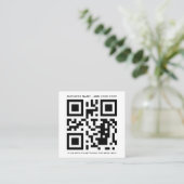 Aangepaste Logo en QR-code Creëer Vierkante Visitekaartje (Staand voorkant)