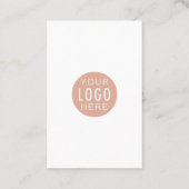 Aangepaste Logo en QR Code DIY Modern Visitekaartje (Achterkant)