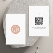 Aangepaste Logo en QR Code DIY Modern Visitekaartje