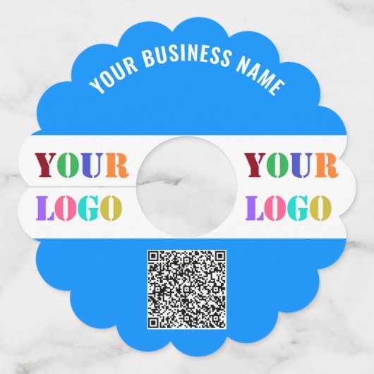 Aangepaste logo en QR-code gebrandmerkte wijnglasl Wijnglaslabel (Voorkant)
