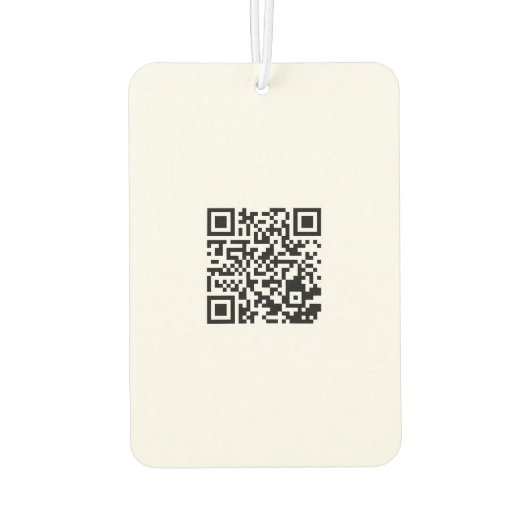 Aangepaste Logo en QR Code Portret Rechthoek Luchtverfrisser (Achterkant)