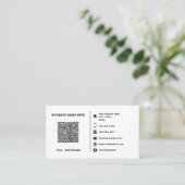 Aangepaste Logo- en QR-code-sjabloon voor visiteka Visitekaartje (Staand voorkant)