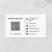 Aangepaste Logo- en QR-code-sjabloon voor visiteka Visitekaartje (Voorkant)