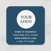 Aangepaste Logo en QR-code Vierkante Visitekaartje (Voorkant)