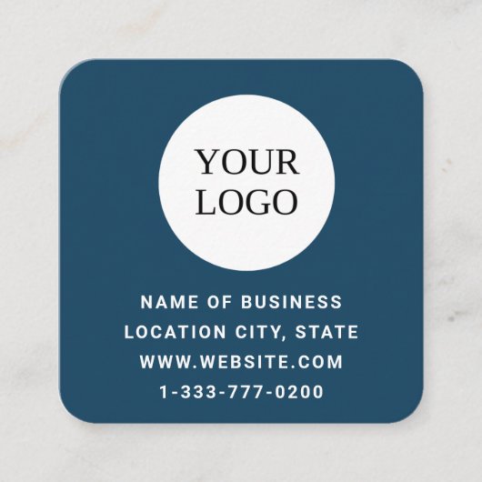 Aangepaste Logo en QR-code Vierkante Visitekaartje (Voorkant)