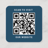 Aangepaste Logo en QR-code Vierkante Visitekaartje (Achterkant)