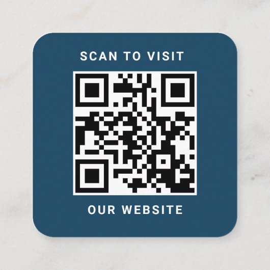 Aangepaste Logo en QR-code Vierkante Visitekaartje (Achterkant)