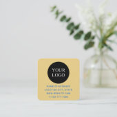 Aangepaste Logo en QR-code Vierkante Visitekaartje (Staand voorkant)