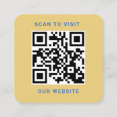 Aangepaste Logo en QR-code Vierkante Visitekaartje (Achterkant)