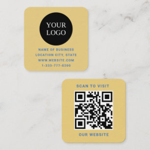 Aangepaste Logo en QR-code Vierkante Visitekaartje