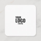 Aangepaste Logo en QR Code Vierkante Visitekaartje (Achterkant)