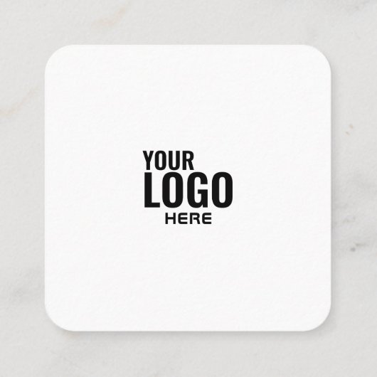 Aangepaste Logo en QR Code Vierkante Visitekaartje (Achterkant)