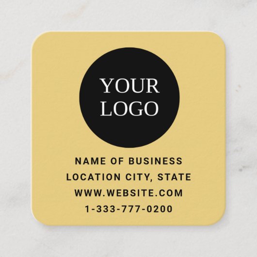 Aangepaste Logo en QR-code Vierkante Visitekaartje (Voorkant)