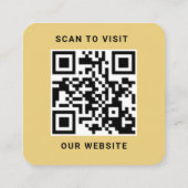 Aangepaste Logo en QR-code Vierkante Visitekaartje (Achterkant)