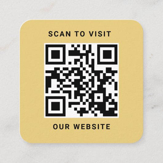 Aangepaste Logo en QR-code Vierkante Visitekaartje (Achterkant)