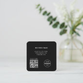 Aangepaste Logo en QR Code Vierkante Visitekaartje (Staand voorkant)