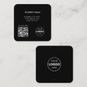 Aangepaste Logo en QR Code Vierkante Visitekaartje (Voorkant / Achterkant)