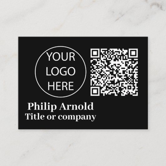 Aangepaste Logo en QR-code Visitekaartje (Voorkant)