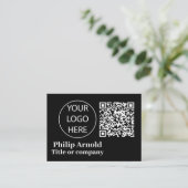 Aangepaste Logo en QR-code Visitekaartje (Staand voorkant)