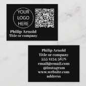 Aangepaste Logo en QR-code Visitekaartje (Voorkant / Achterkant)
