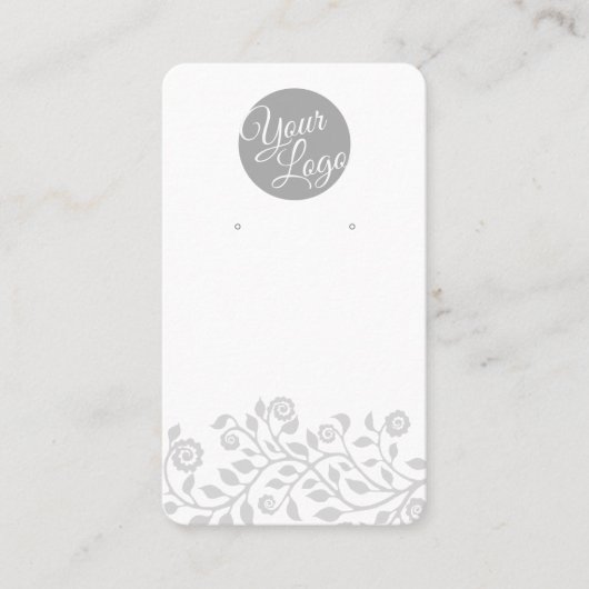 Aangepaste Logo- en QR-code Witte oormerken Weerga Visitekaartje (Voorkant)